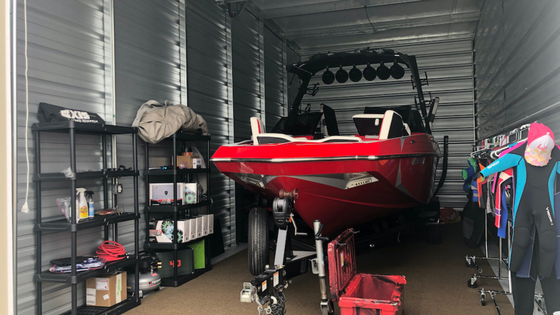 enclosed boat storage